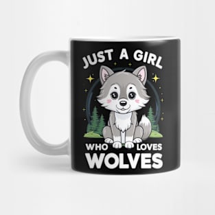 Just A Girl Who Loves wolves Mug